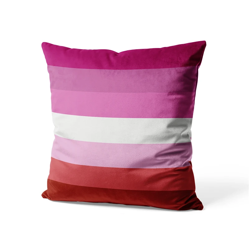 Aertemisi 18'' x 18'' Lesbian Pride Flag Rainbow LGBT Square Throw Pillow Cushion Covers Cases Pillowcases 45cm x 45cm