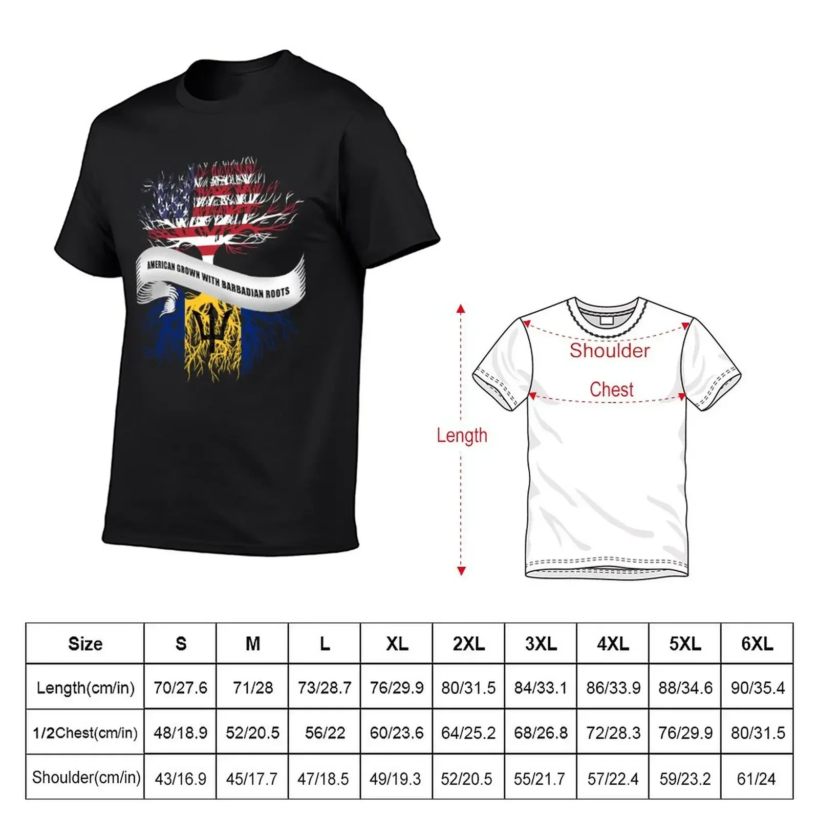 American Grown with Barbadian Roots Barbados T-Shirt plus size tops tees anime clothes men workout shirt