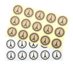 100pcs/pack Round Handmade With Love Sealing Label DIY Gift Stickers  Stickers Tower Two Design New Products