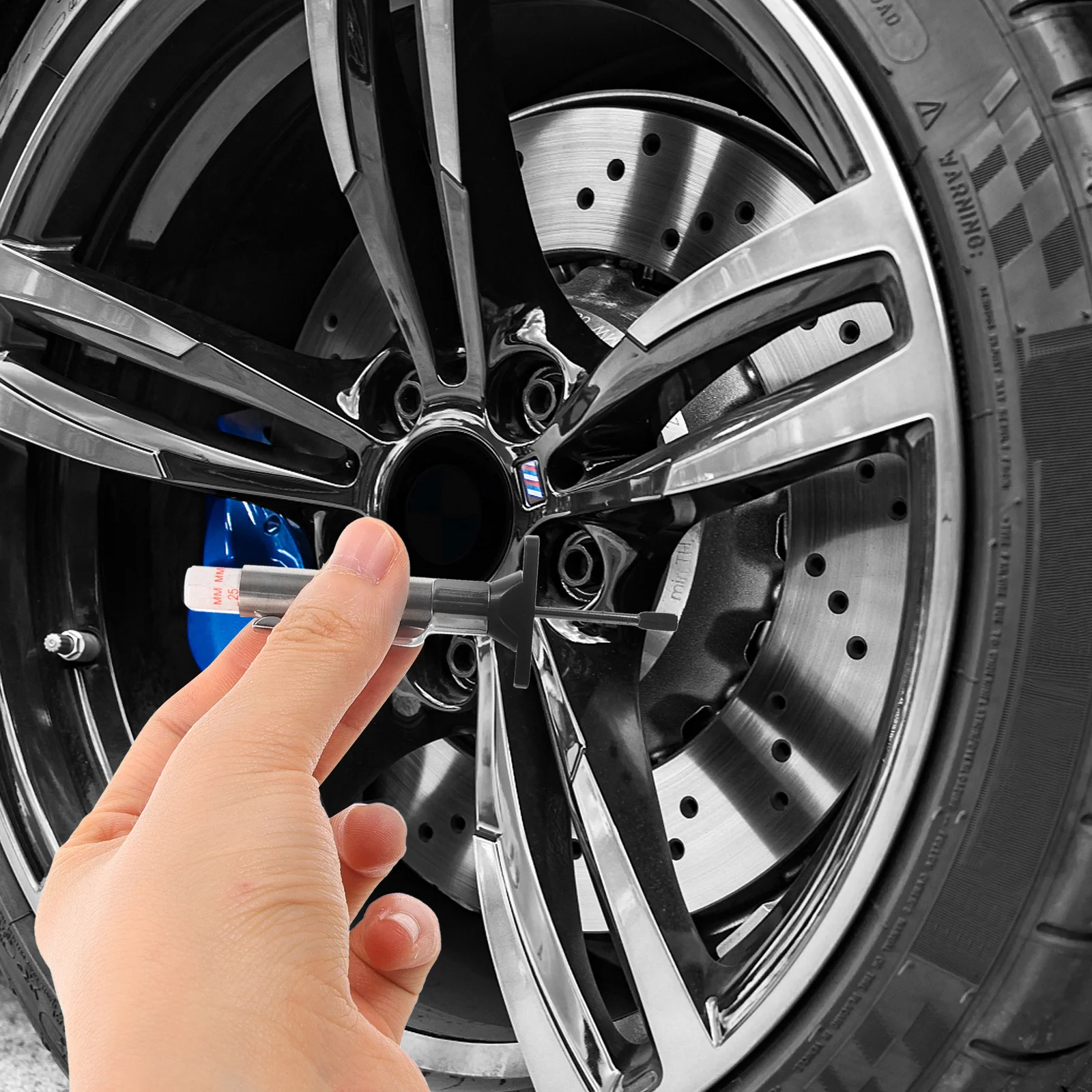 

Plastic Car Tire Depth Gauge 0-25mm Accurate Tire Tread Measuring Tool Portable for Safety Check Tread Depth Gauge for Car