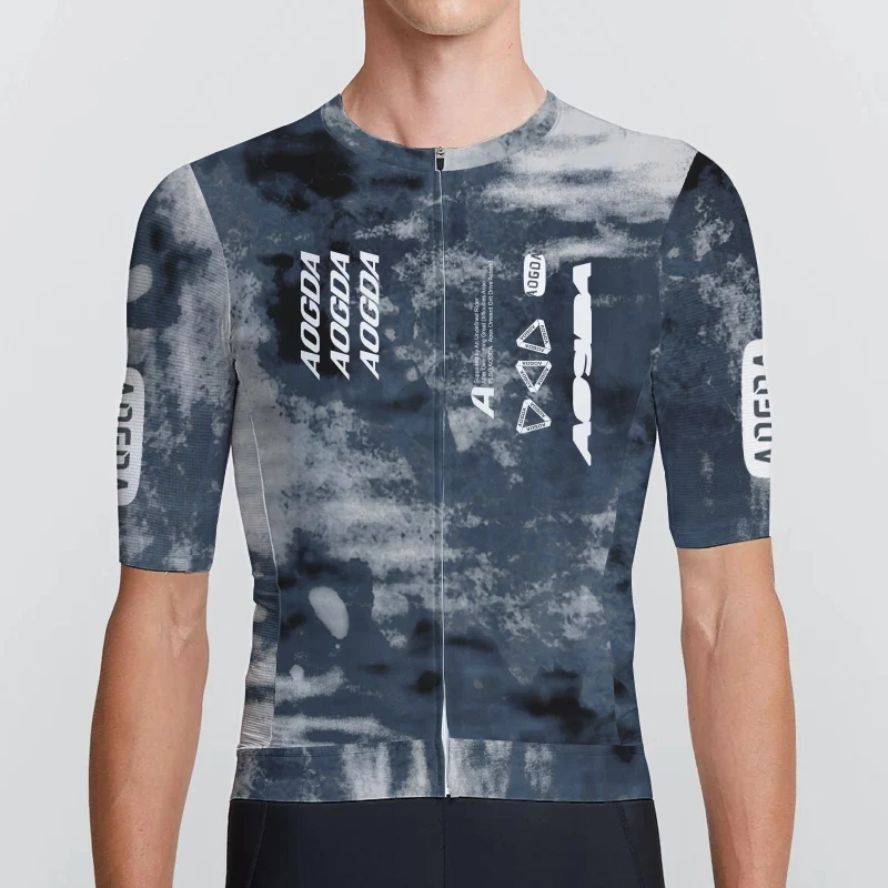 

AOGDA Short Sleeve Men's Cycling Jersey,Lightweight Pro Aero Bicycle Clothing,Breathable and Fast Drying Road Bike Jersey