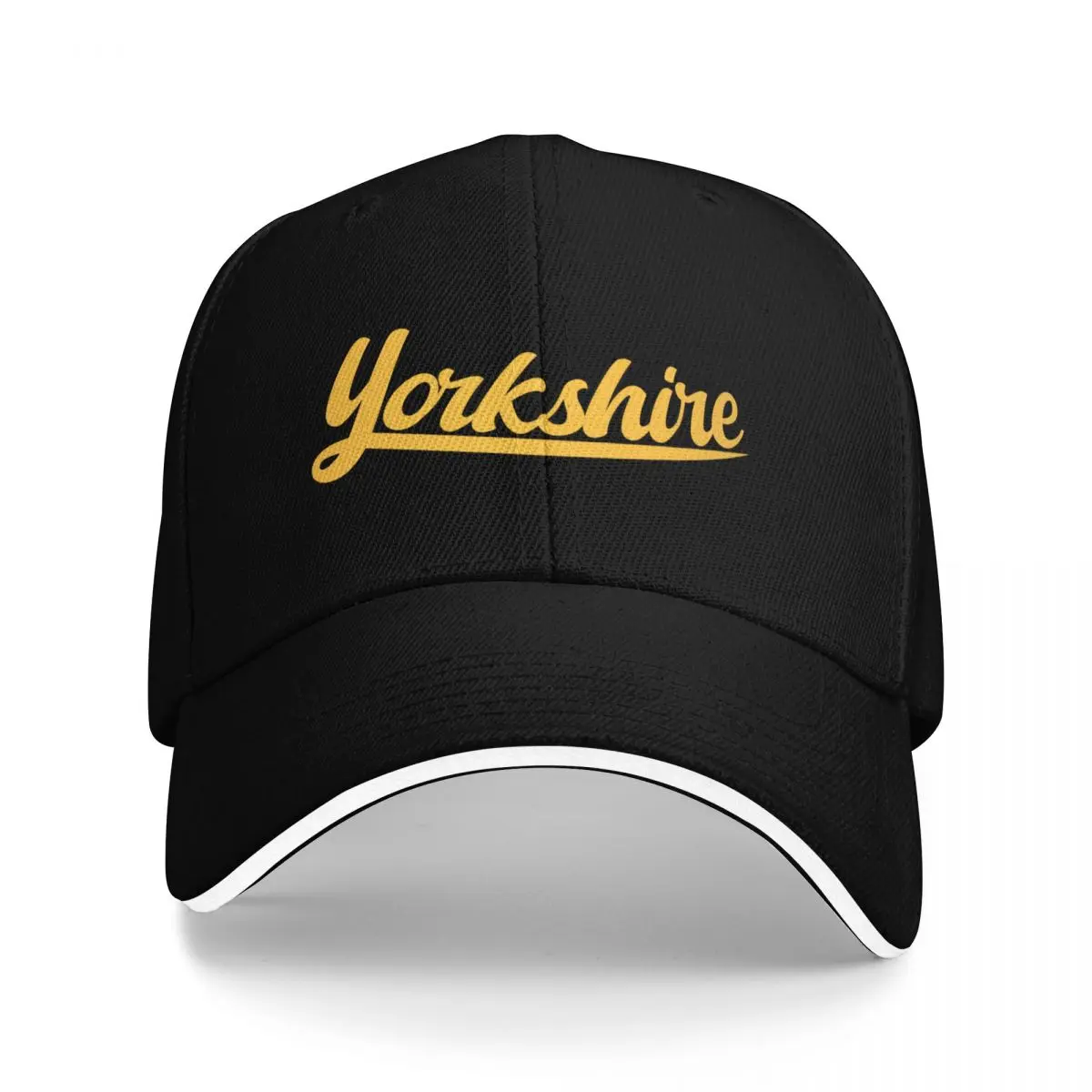 Yorkshire Pride Mango Cursive Design on Cobalt Blue Background Baseball Cap Beach Outing Gentleman Hat Male Women's