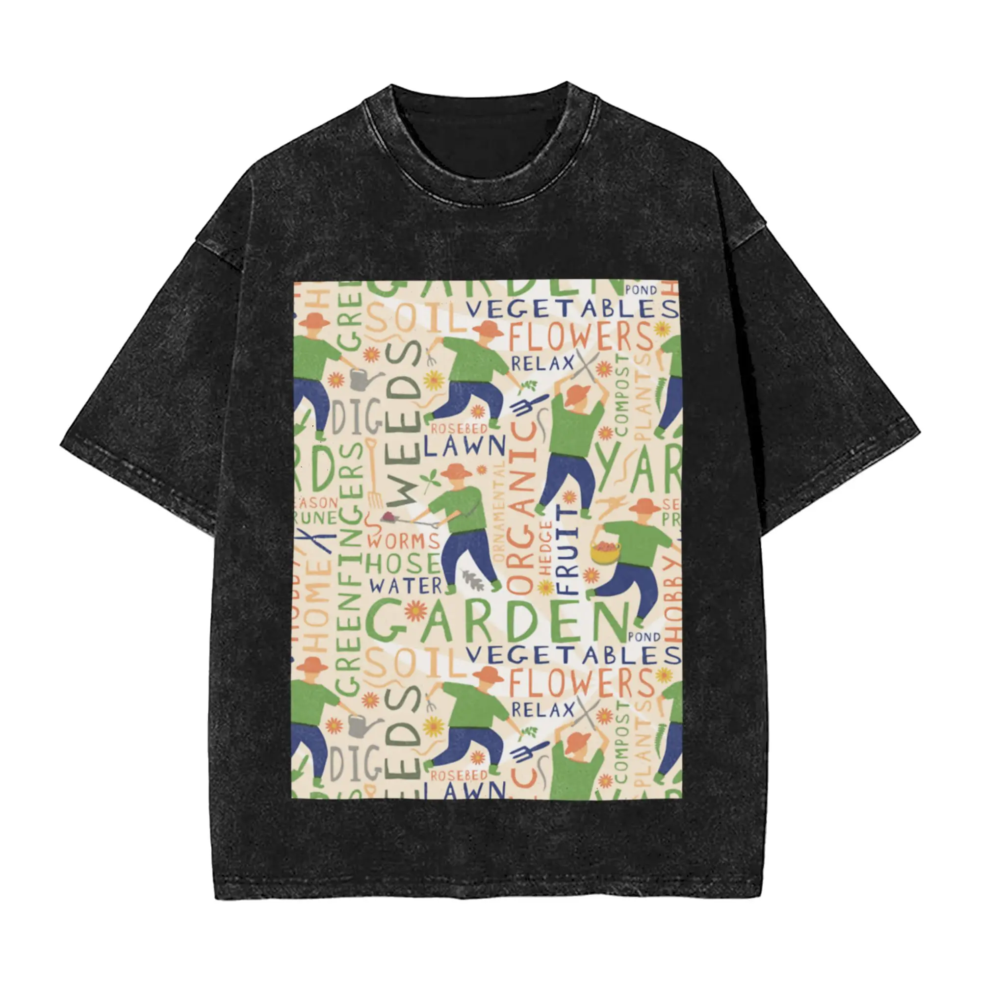 Gardening Design Unique Cool A T-Shirt Oversized Short Sleeve Men's Women's Cotton Tees Tops