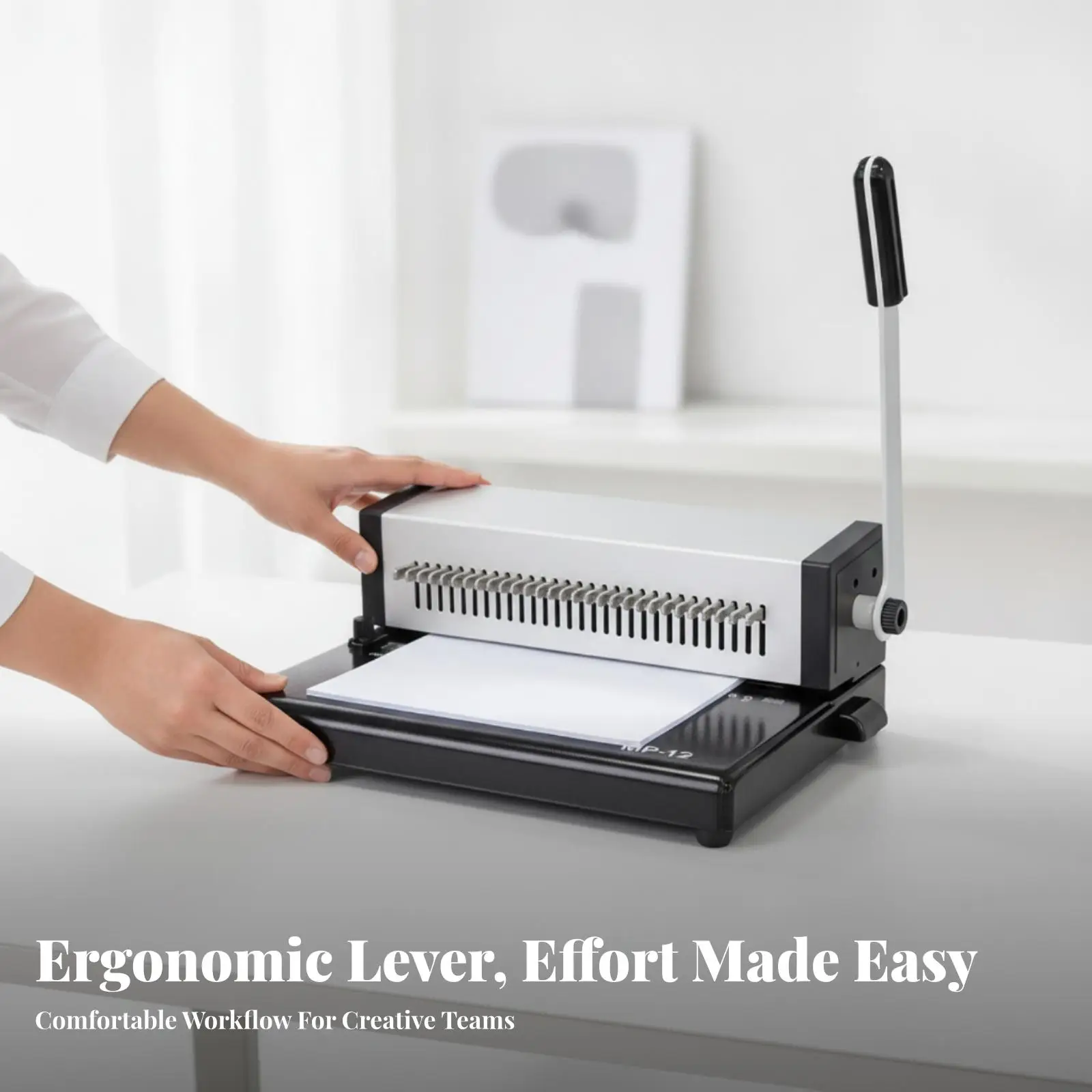 Metal Paper Hole Punch Manual 30 Hole Binding Machine for Document Organization and Report Making
