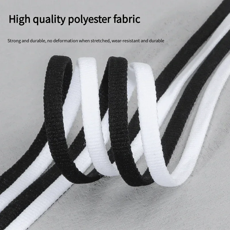 White Black Sneakers Shoelaces Basketball Laces for Shoes 6mm Width Flat Shoelace 90/120/140/160CM Shoes Accessories 1Pair