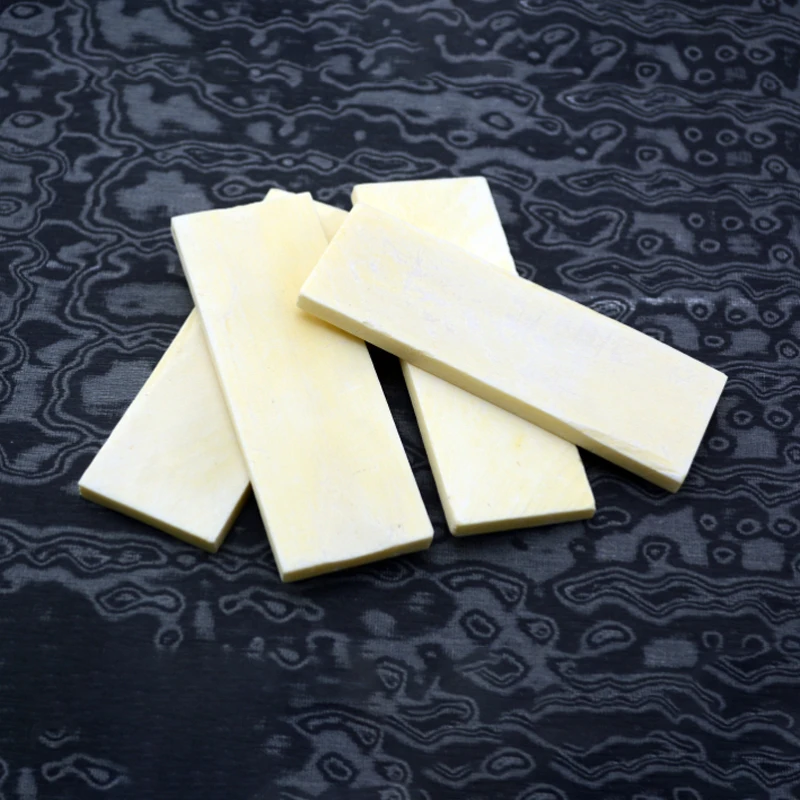 2pcs/Set Bovine Cattle OX Bone Material Board Fold Damascus Straight Knife Handle Grip DIY Making Materials Plate Spacer Carving
