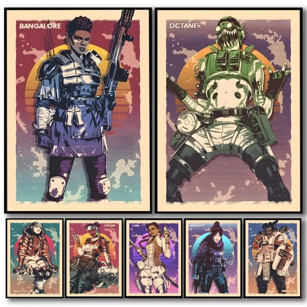 

Game Of A-Apex Card Painting Calligraphy High-Quality Cotton Canvas Poster Wall Art for Living Room Modern Coffee House Decor