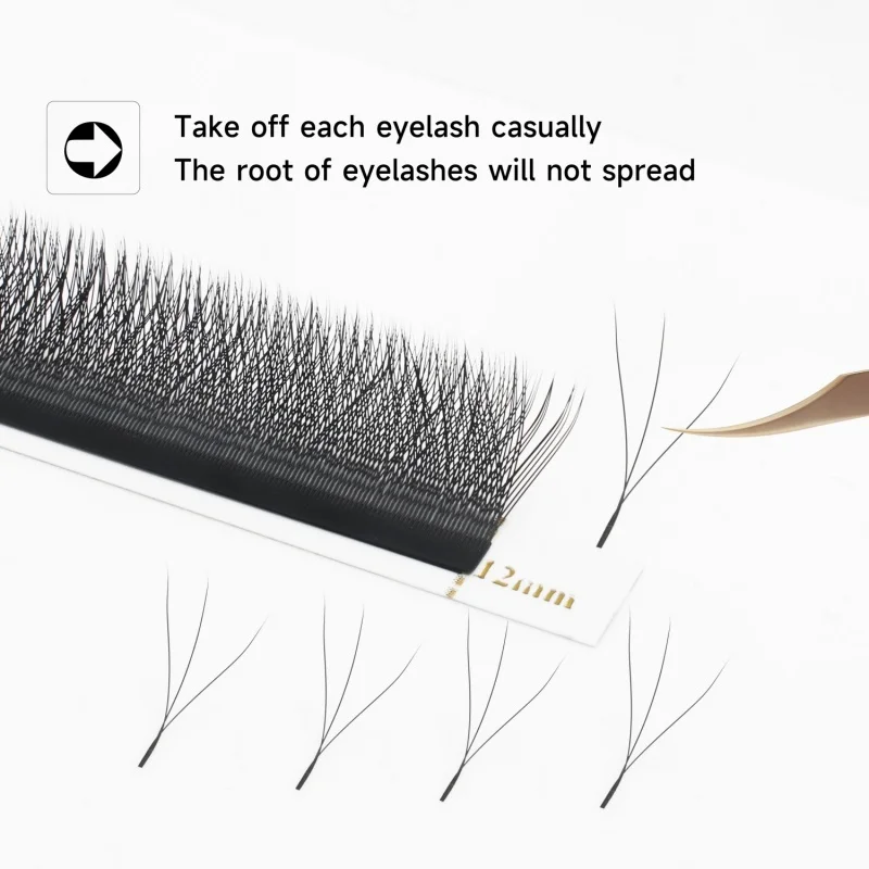 XIUSUZAKI Premium YY Lashes Cluster Premade Volume Lashes Strip Natural Silk Eyelashes Blister 8-15 Mix Tray Fast Shipping