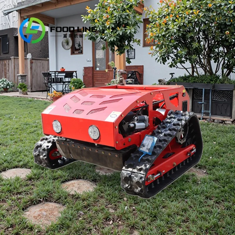 

Индивидуальная гибридная гусеничная газонокосилка с самозарядкой, вращение лезвия для измельчения ветвей, прополки вездехода