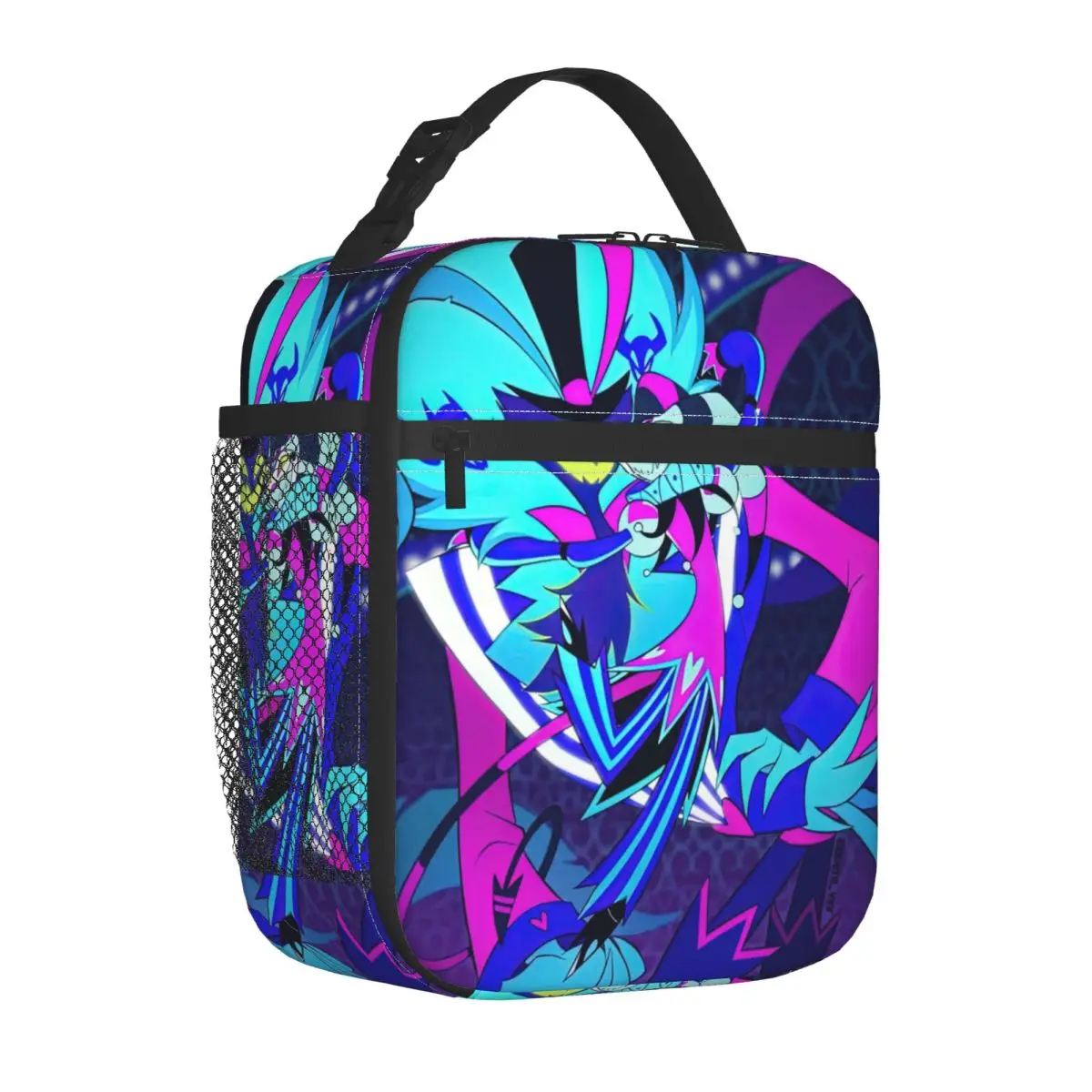 Custom Fizzaroli Helluva Boss Animated Horror Musical Lunch Bag Women Cooler Thermal Insulated Lunch Boxes for Children School