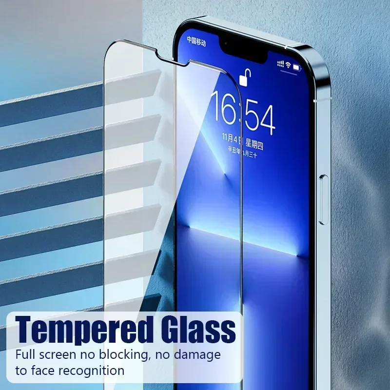 5PCS Full Cover Tempered Glass Screen Protector For iPhone 16 15 14 Pro Max Protection Glass For iPhone 13 12 11 Pro Max