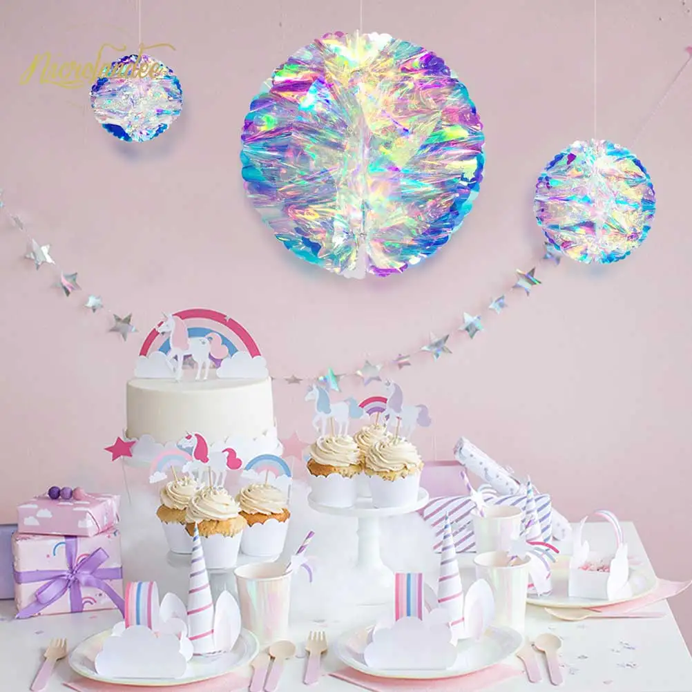 

3pcs Honeycomb Ball Hanging Decoration Colorful Party Supplies Wedding Ornament Festive DIY Decor Event Accessories
