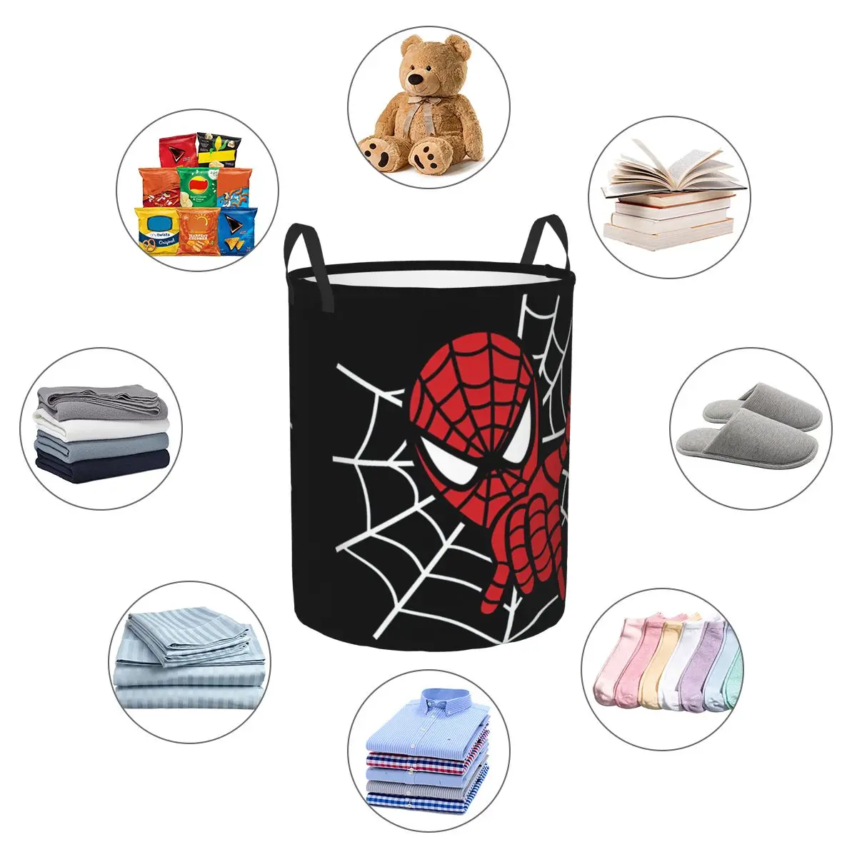 Spider Man Spider-Man Toys Bin Baskets Play Room Storage Basket for Toys with Easy Carry Handles