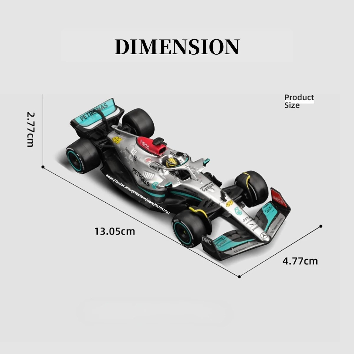 Bburago 2022 F1 Car Model with Case Helmet, Scale Mercedes W13 Mclaren Alfa Romeo Ferrari Red Bull Racing Formula 1 Diecast Toy