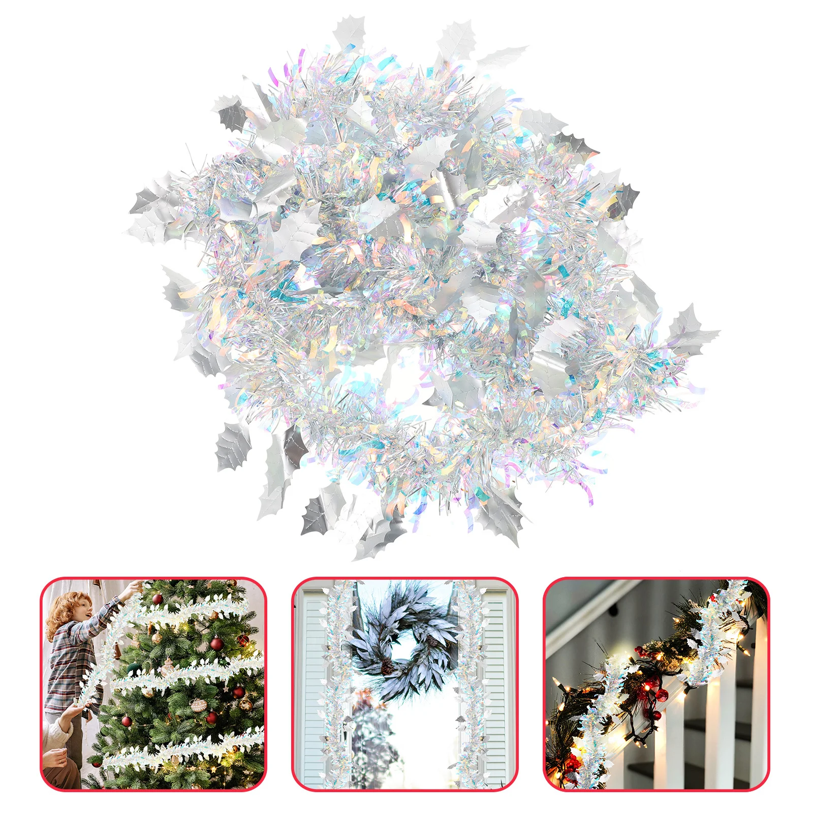 

Tinsel Garland Shiny Decorative Ribbon For New Year Party Festival Hanging Decor Plastic Hanging Band Diy Gathering