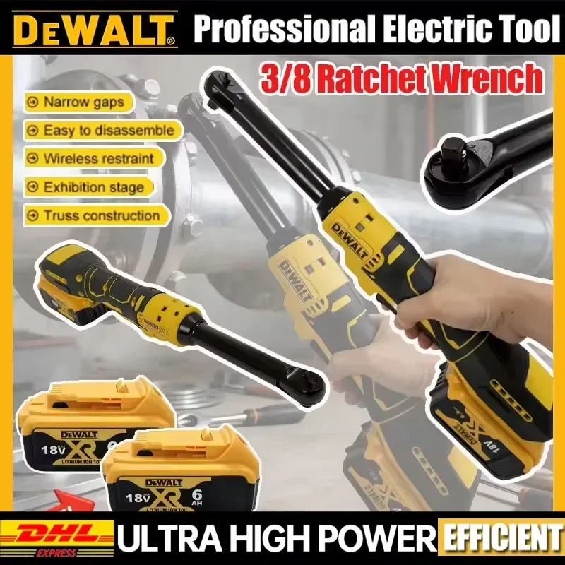

Электрический гайковерт DEWALT, 6 дюймов, с удлинительной головкой 3/8 дюйма, для демонтажа гаек, 220 Н·м. Беспроводной привод M для инструментов 18В