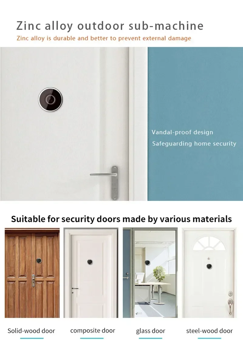 3.5 นิ้วหน้าจอสี LCD Digital Doorbell Peephole ประตู Viewer กล้องสมาร์ท 120 องศา Cat's Eye กลางแจ้ง