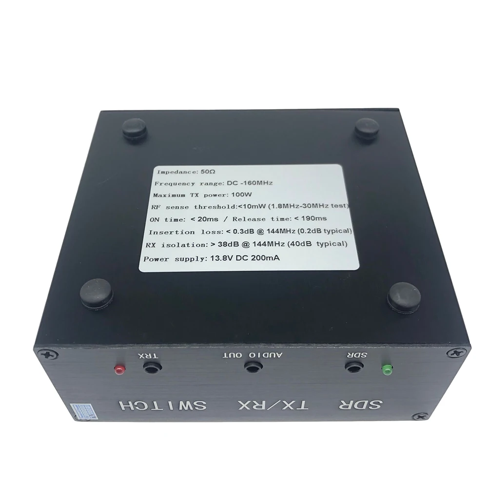 Aluminum Alloy 160MHz 100W TR Switch Box For Transceiver Radio Shared Antenna For SMA Cable Power Cord And PTT Control Cable