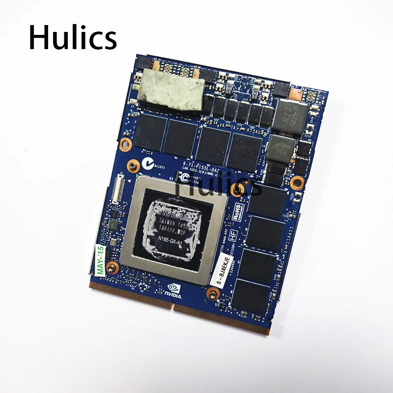 Hulics Used GTX 980M Graphics Card GTX980M SLI X-Bracket N16E-GX-A1 GDDR5 MXM For Dell Alienware MSI HP Clevo 6-71-P15SL-DA2