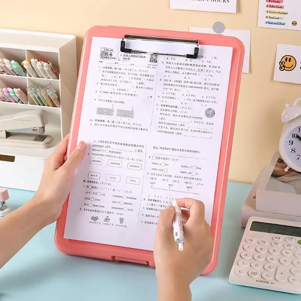 Multifunctional Writing Board File Folder Document Storage Box A4 Folders Book Pad Clamp Stationery 4 Style