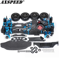 AXSPEED Alloy & CF MINI MR Chassis Frame Set for Sakura D5 1/10 RC Drift Car Model Upgrade Parts