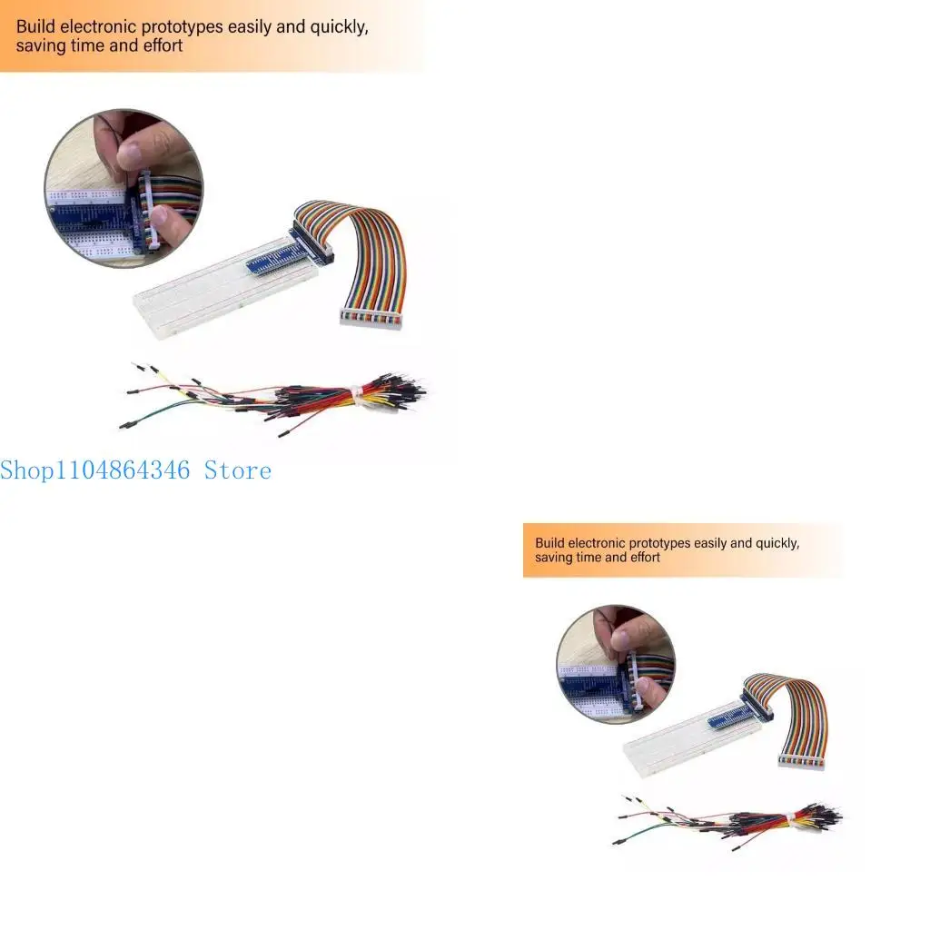 

5asd GPIO плата расширения, ленточный кабель в сборе, адаптер GPIO T-типа, 40-контактный плоский ленточный кабель, 65 шт.,