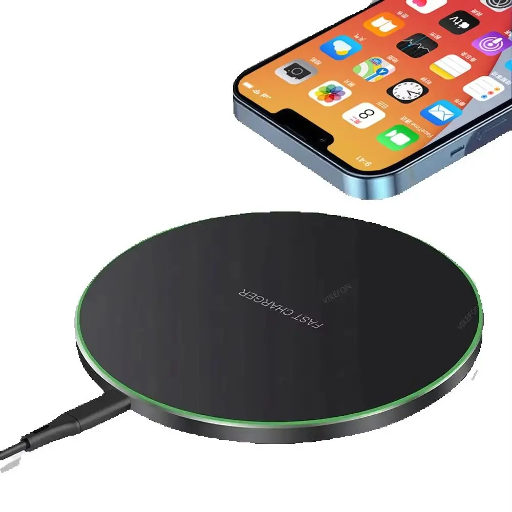 LED Light Wireless Charger Pad For iPhone 17 16 15 14 13 12 Pro Max Samsung S25 Xiaomi AirPods 4/3 Pro2/1 Fast Charging Station