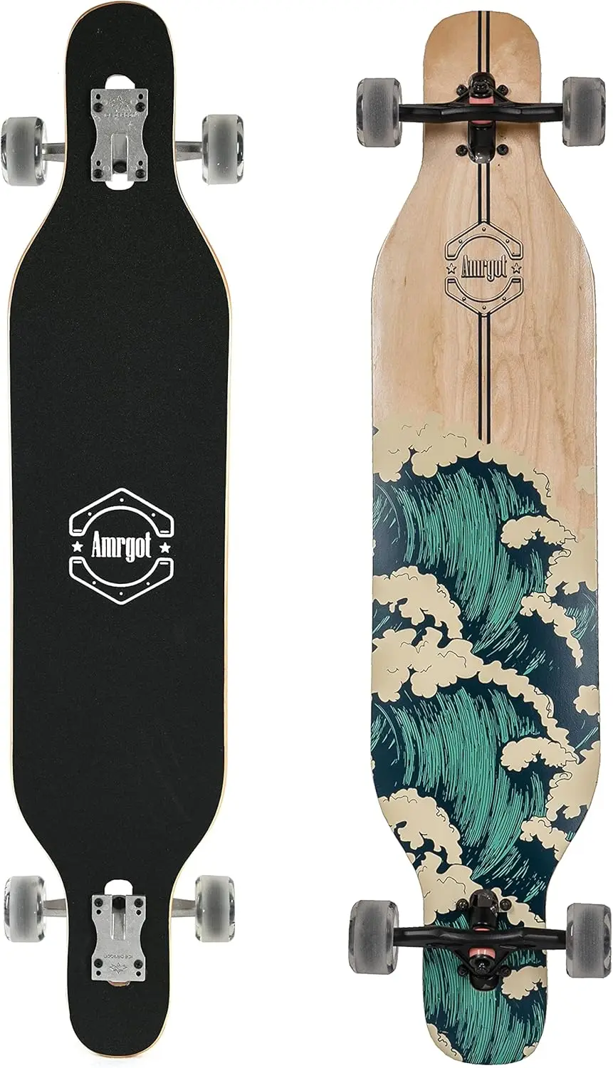 

42 Inch Drop Through Longboard Deck, 9 Ply Maple, Concave Cruiser
