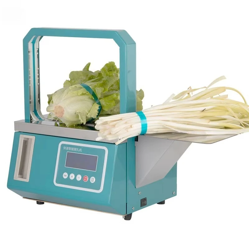 Automatic Vegetable Bundling Machine Supermarket Fresh Produce Tape Strapping Tool Fruit Vegetable Packing