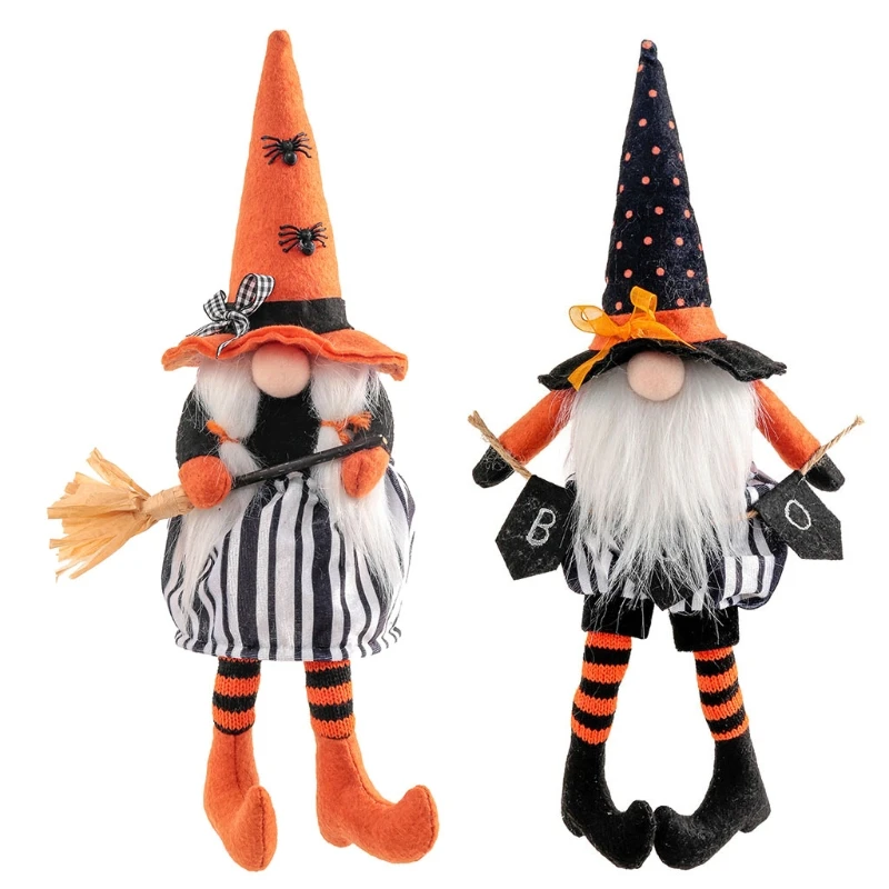 2pcs Halloween Gnome Scandinavian Tomte Swedish Gnomes Plush Farmhouse Decor DropShipping