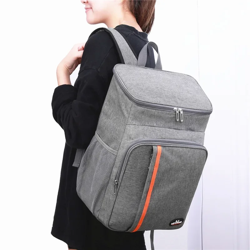 Bolsa de almuerzo térmica portátil de 18L, caja de comida duradera, resistente al agua, funda con aislamiento de hielo, mochilas para cena Oxford para acampar, Icebox