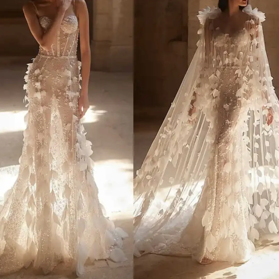 

Очаровательное свадебное платье принцессы на тонких бретельках с аппликацией, изящное свадебное платье по индивидуальному заказу без рукавов по индивидуальному заказу