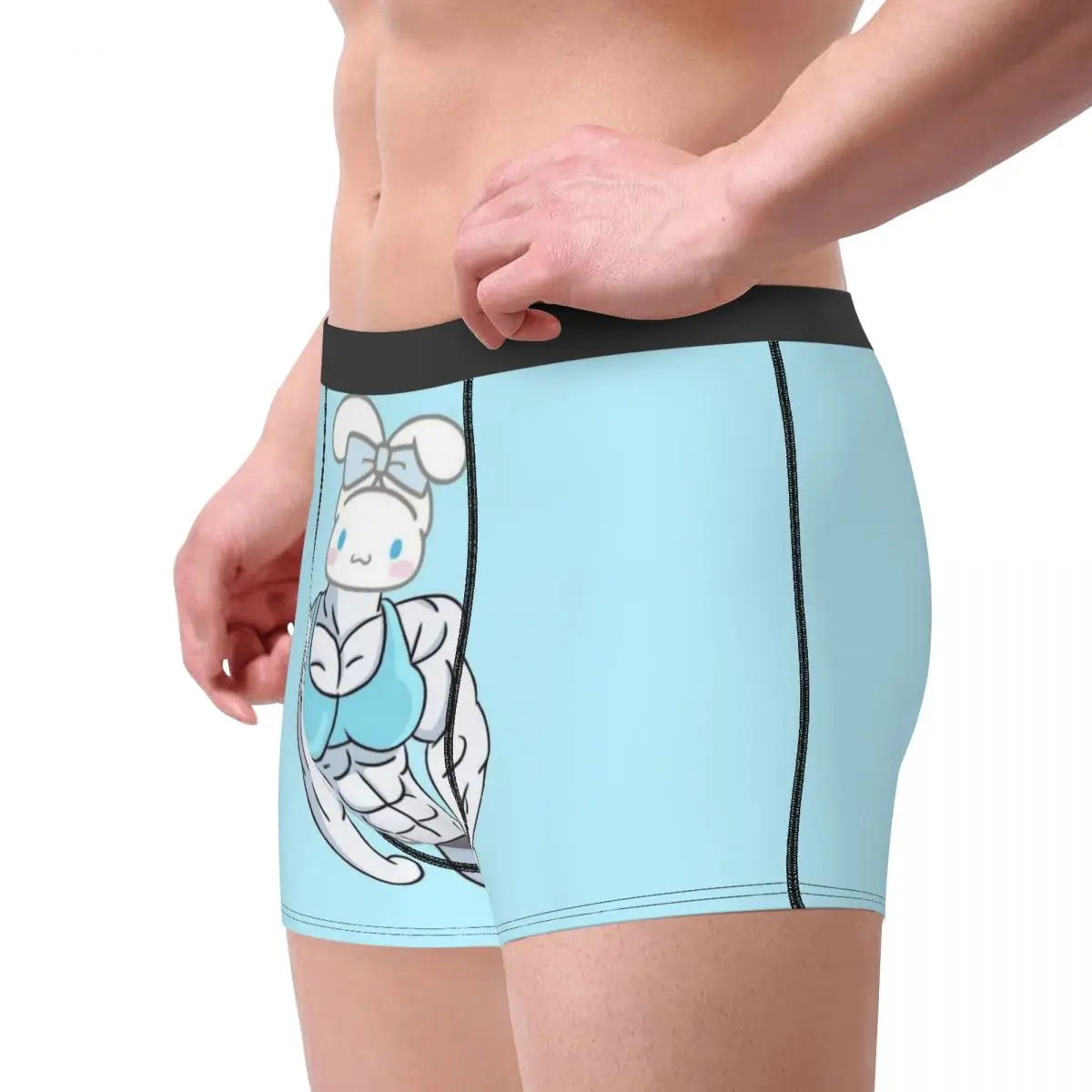 Custom Male Fashion Cinnamoroll Muscle Underwear Boxer Briefs Breathable Shorts Panties Underpants