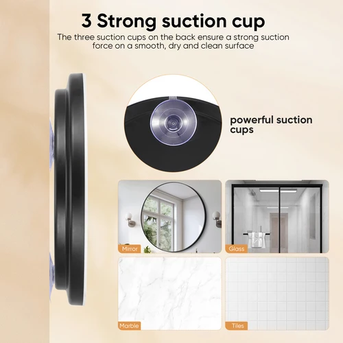 Imagen 2 del producto Espejo de tocador con aumento de 30x con luces, pantalla táctil, iluminación LED, lámpara de maquillaje con 360 ° Soporte ajustable y ventosa