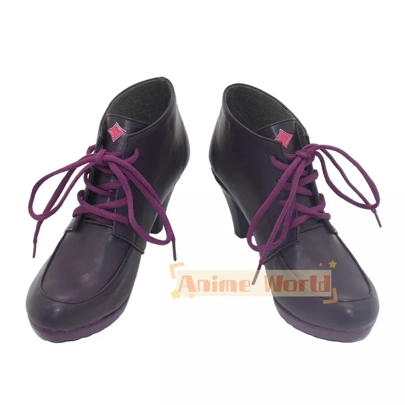 Mashima Himeko Scarpe Cosplay Anime SHOW BY ROCK Cosplay Prop Scarpe in pelle PU Stivali di carnevale di Halloween realizzati su misura