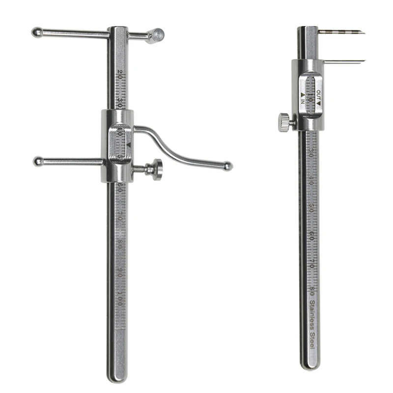 

Stainless Steel Dental Orthodontic Sliding Caliper Chin Indicator Implant Measuring Gauge Ruler Denture Ruler Dental Instrument