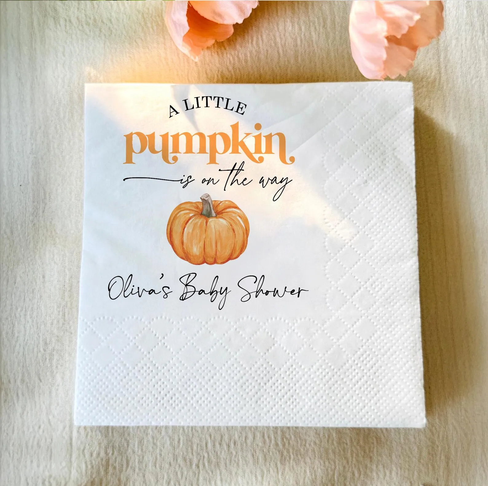 

Маленькая тыква в пути Салфетки для детского душа