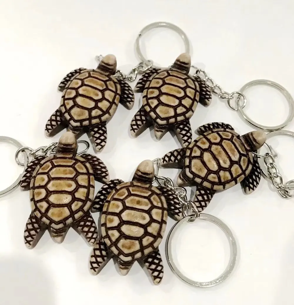 17 pcs Vintage Mens turtle totem Domineering keychain Hip-hop Punk Party Jewelry Gift