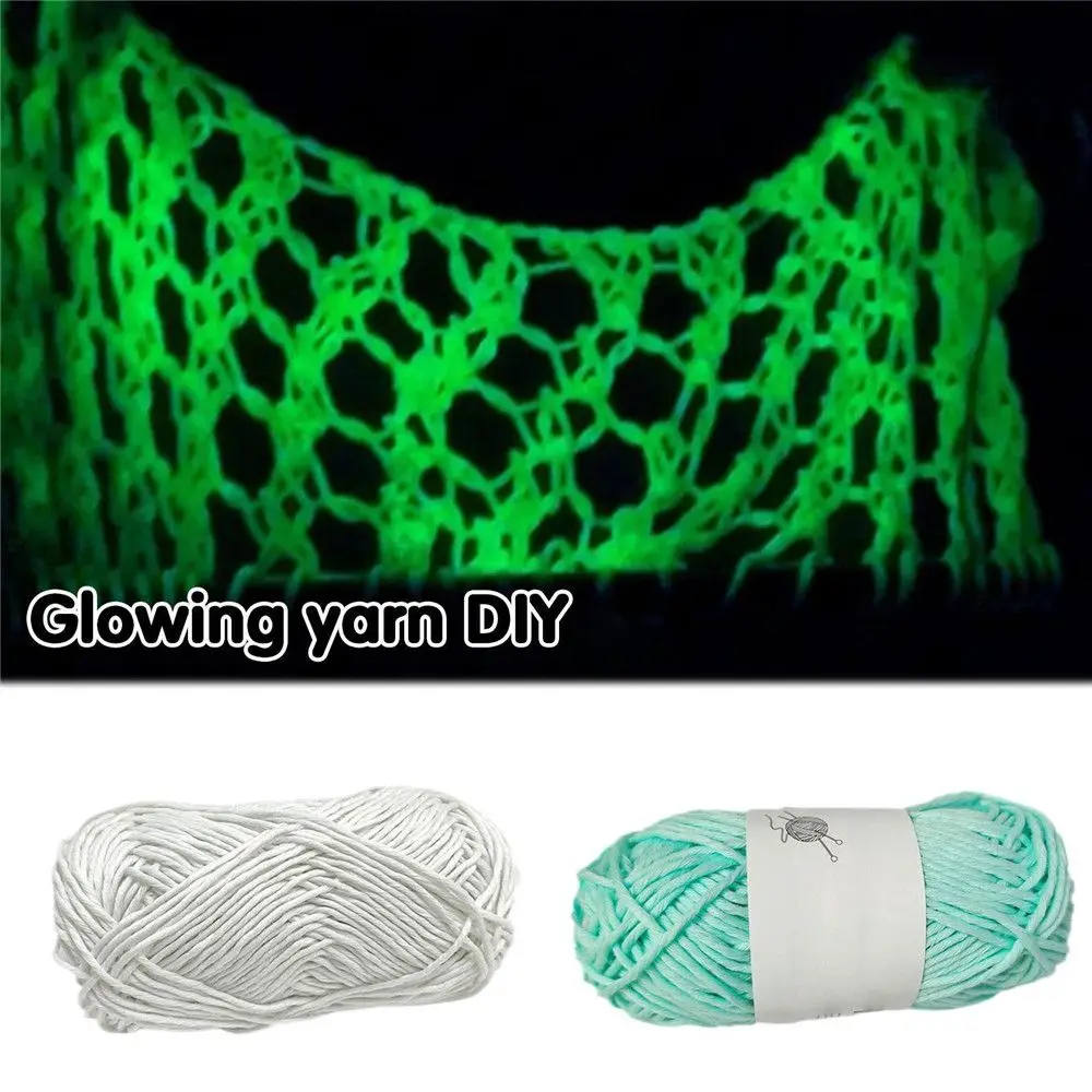DIY Sewing Weave Hand Knitted Glow in the Dark Knitting Wool Luminous Chunky Yarn