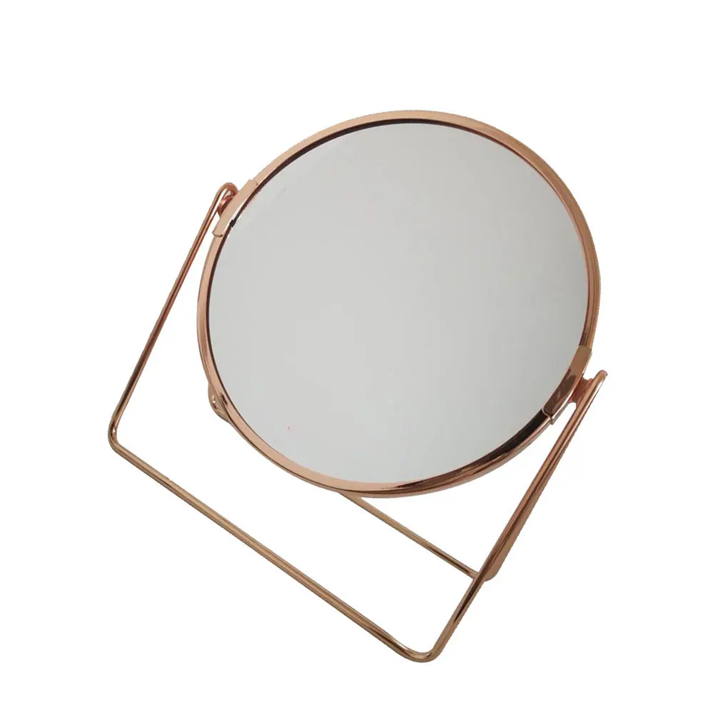 

1Pcs Double Side Mirror Metal Frame Rotatable 360 Degree Makeup Mirror with Magnification for Bedroom Table
