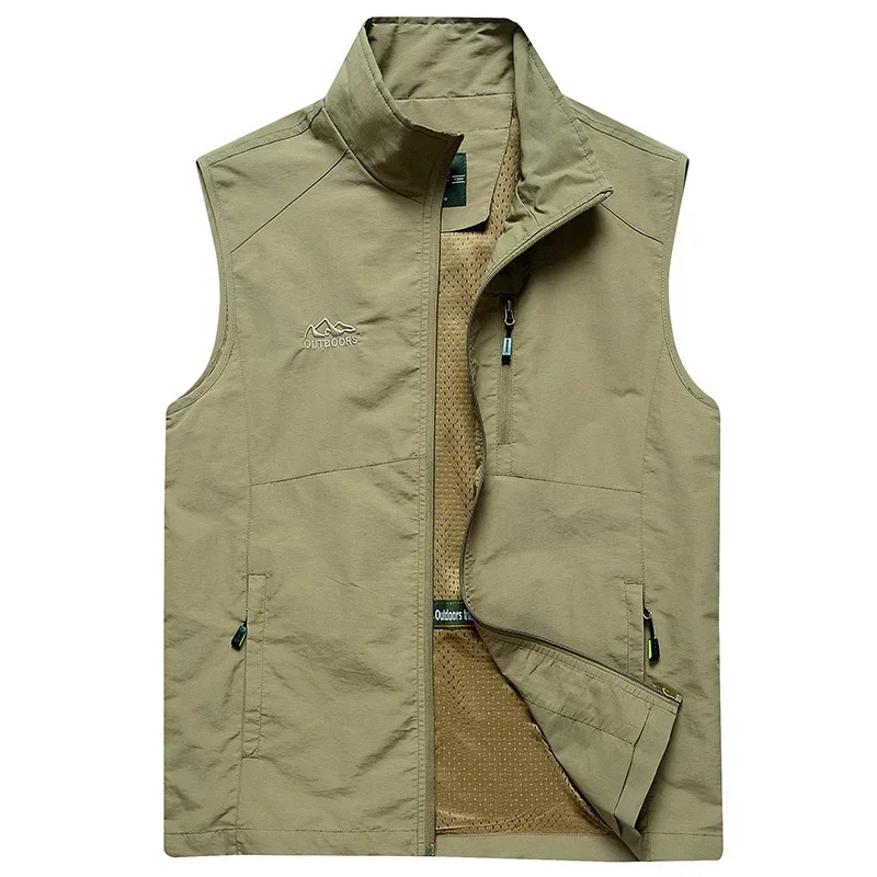 Light Breathable and Quick Drying Men's Vest Extra Large Size 5XL Men Clothing Outdoor Daily Casual Minimalist Style Male Jacket