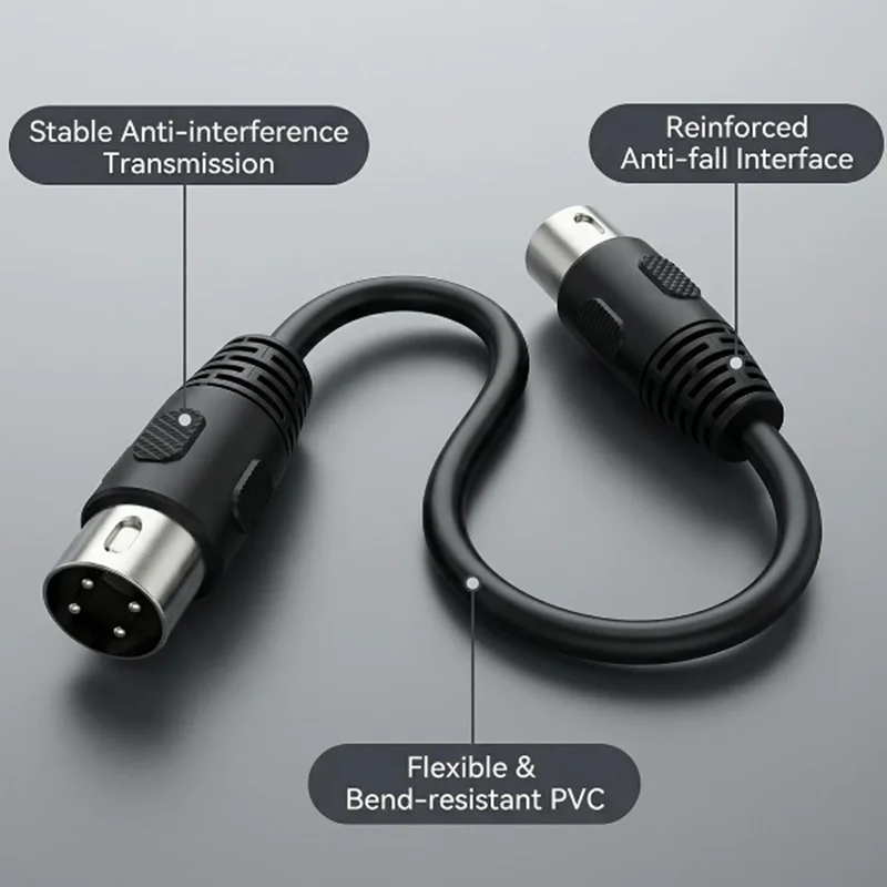 1m-3m DIN 4 Pin Male to Male AV Adapter Audio Plug Cable for Most Range of Audio Systems and Televisions.