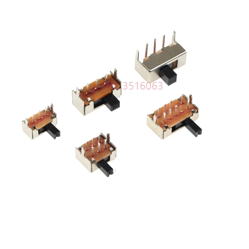 10PCS Slide Switch Micro-power Toggle Switch Single and Double-row Direct-inserted Horizontal Sliding Second Gear Third Gear