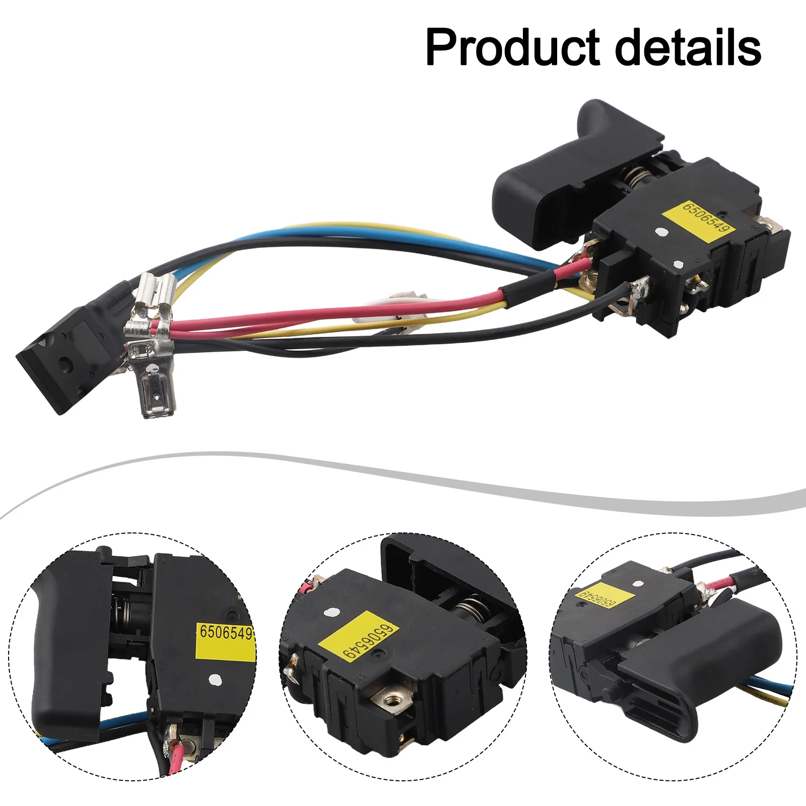 638882-6 Replacement 6506549 Switch Repair Projects Black Replacement Switch For Power Tools Tool Part Upgrade Clamshell Feature
