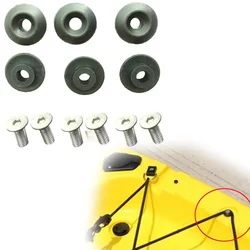 6PC Kayak Deck Line Guides Outfitting Nylon Round Shape Rope Guides for Boat