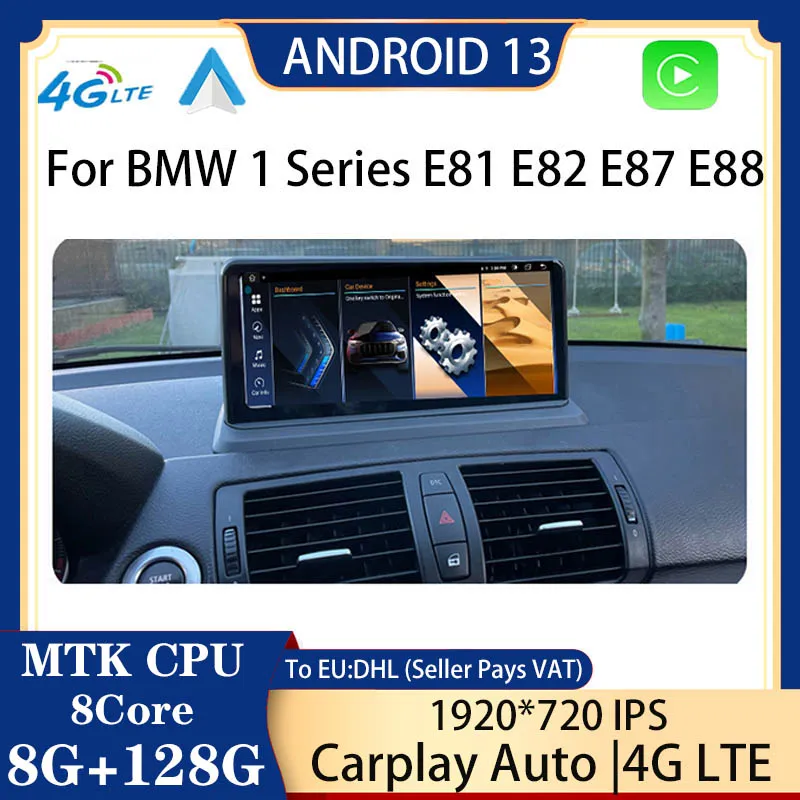 

Android13 System Apple Carplay For BMW 1 Series E81 E82 E87 E88 12.5" ID8 Car Video Player Central Multimedia Automotive Stereo