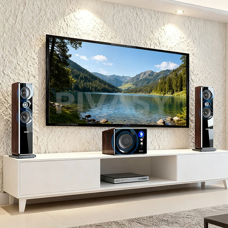 100W Bluetooth Speaker 3-Way Sound Box Set Stereo Sound Subwoofer 2.1 Home Theater Set OPT COAX RCA 3.5mm Input For Home Studio