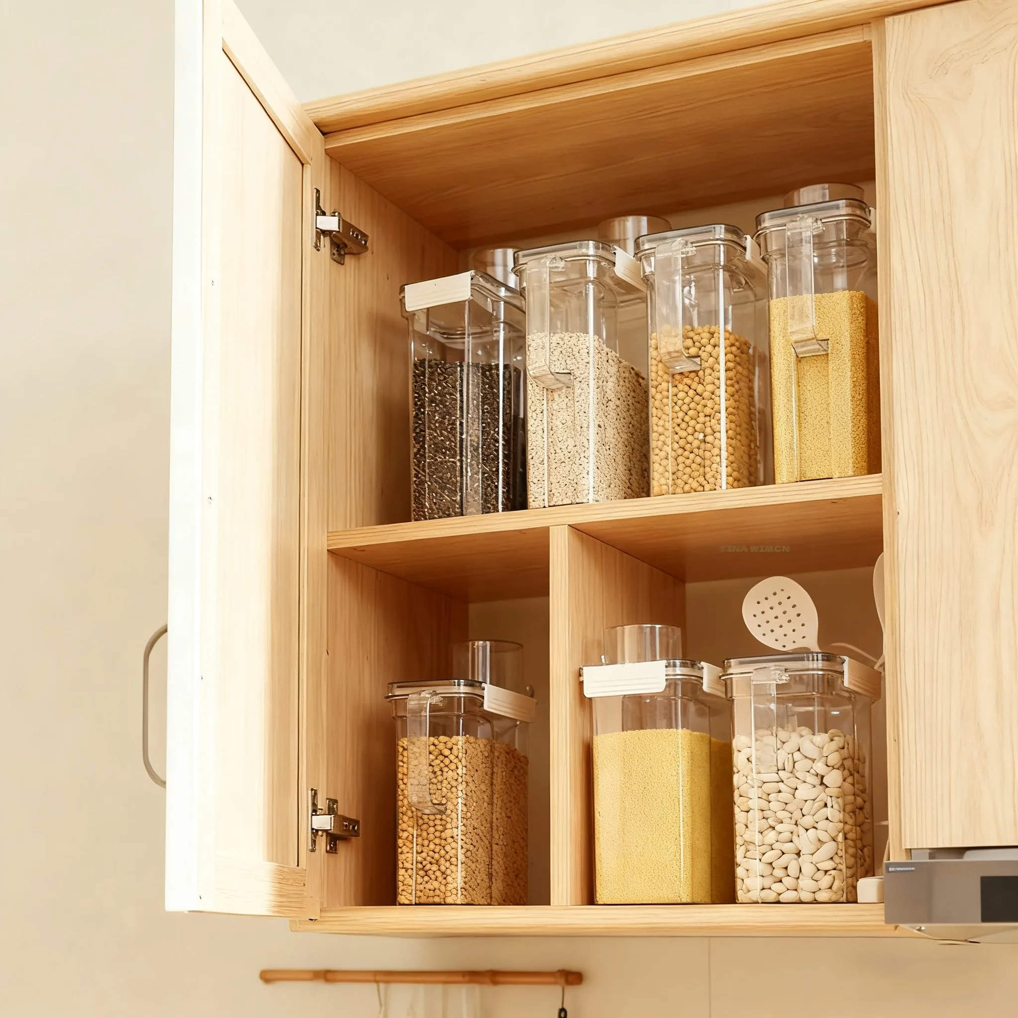 Cereal Containers Storage,3L Airtight Large Dry Food Storage Containers with Pouring Spout, Measuring Cup for Flour and Grain