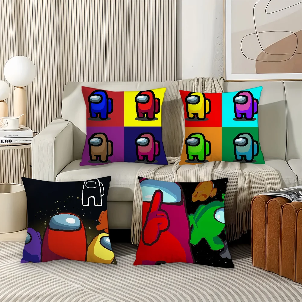 Party video games A-Among U-Us  Pillow Case Office Cushions Suitable For Sofa Car Bedroom Decorative Cushion Cover