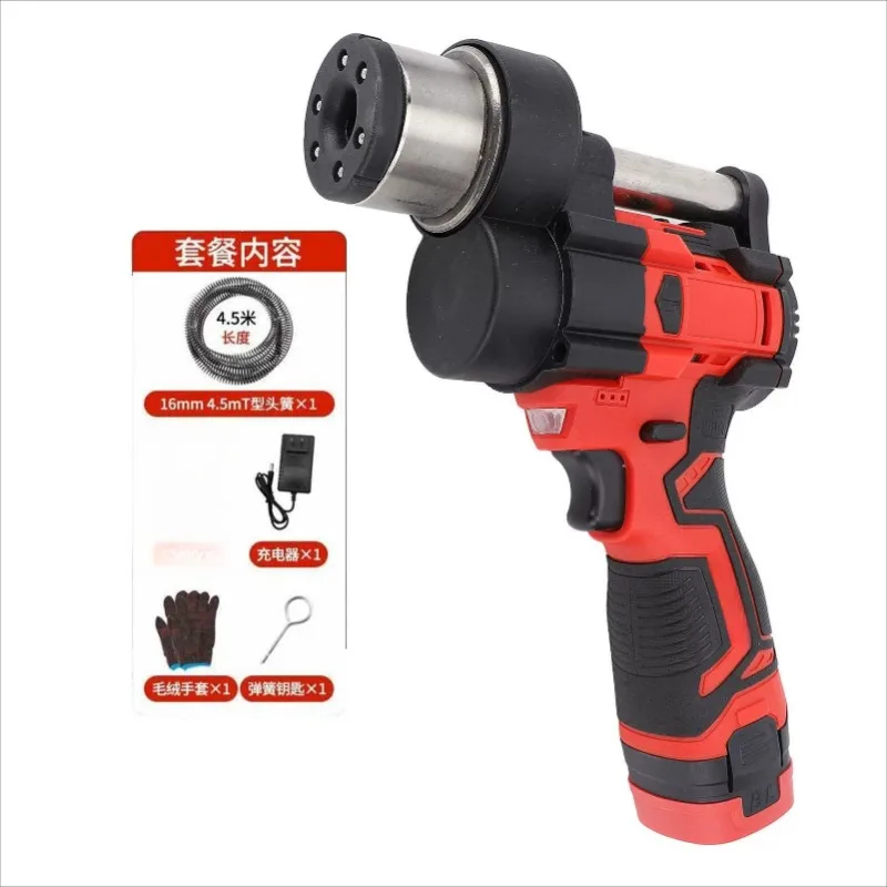 Cordless Electric Drain Auger Plumbing Snake Clog Remover Tool for Kitchen Toilet Pipe